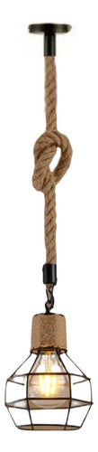 Lampara Colgante Techo Vintage Cáñamo Retro E27