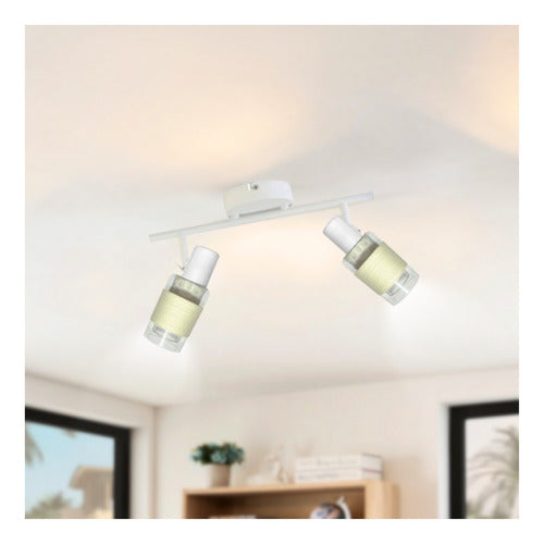 Pack 2 Aplique Doble Porta E14 Led Zaurak Konnergie Deus