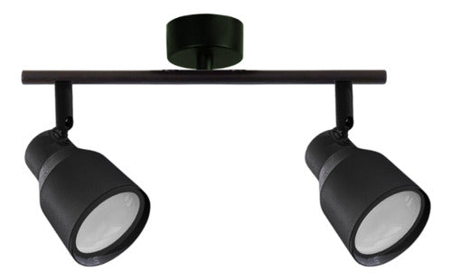 Aplique Foco Porta Ampolleta Doble Gu10 Moderno Dirigible - Deus Group