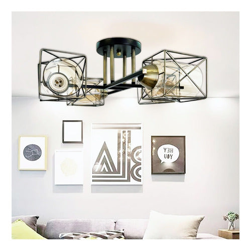 Pack 2 Aplique Cobre Cuadruple E27 Led Zibal Konnergie Deus