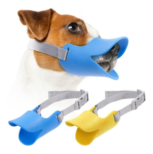 Bozal Protector Seguridad Para Perros Flexible Diseño Pato