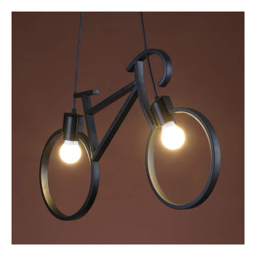 Lámpara Colgante Moderna Aluminio Diseño Bicicleta