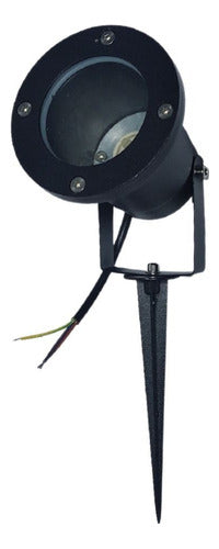 Foco Aplique Luz Estaca Con Ampolleta Gu10 Exterior Jardin