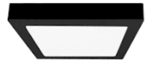 Panel Plafón Led 24w Sobrepuesto Cuadrado Borde Negro