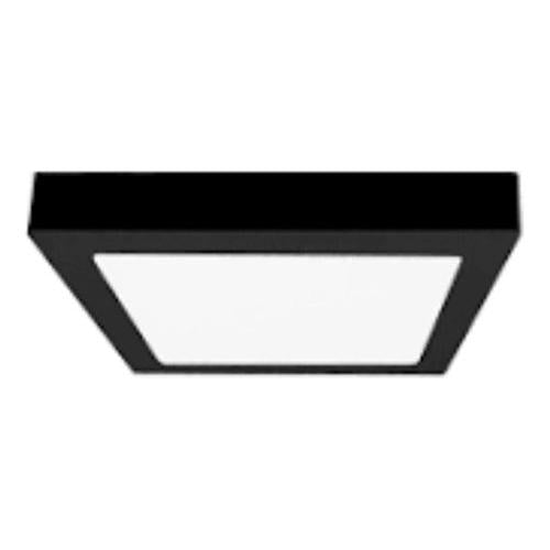 Panel Plafón Led 24w Sobrepuesto Cuadrado Borde Negro - Deus Group