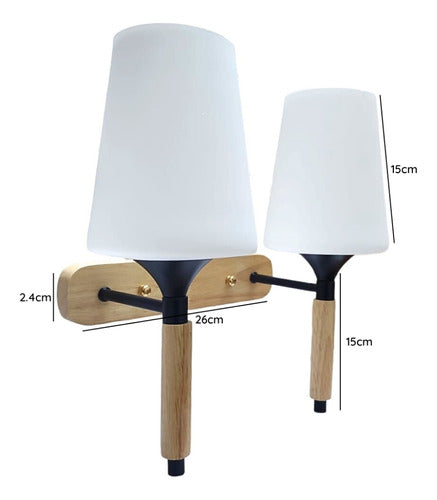 Pack 2 Lampara Aplique Doble Porta Ampolleta E27 Lusitania
