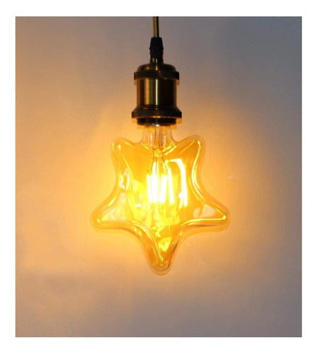 Ampolleta LED Vintage Estrella 4W Ámbar 2700K - Deus Group