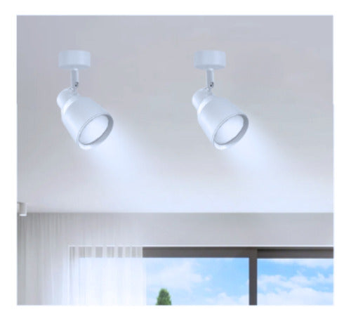 Aplique Foco Porta Ampolleta Dicroica Gu10 Moderno Dirigible - Deus Group