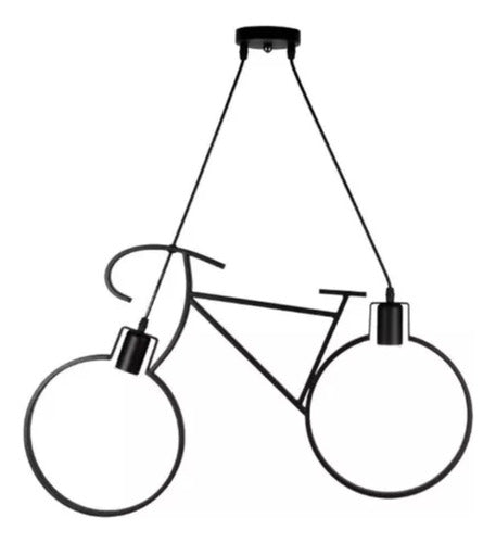 Lámpara Colgante Moderna Aluminio Diseño Bicicleta