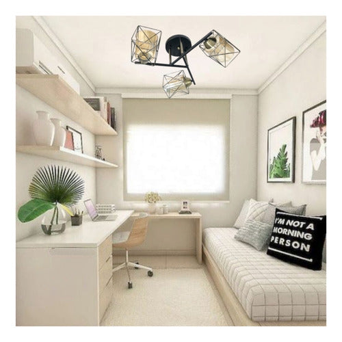 Pack 3 Aplique Cobre Triple E27 Led Zibal Konnergie Deus