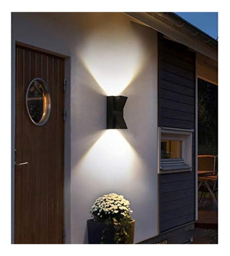 Pack 3 Aplique Led Doble Exterior Ip54 3000k Kapelle