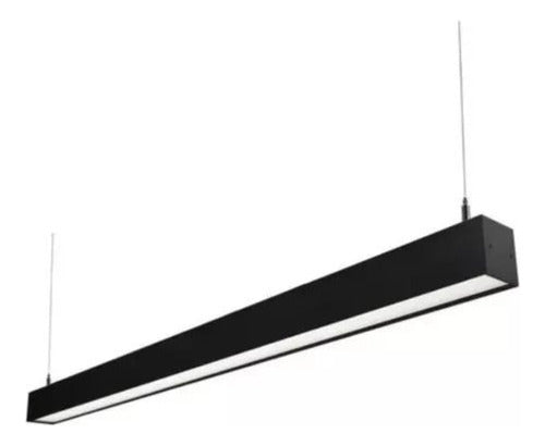 Lampara Led Lineal Colgante Pendant Negro 40w Driver Osram