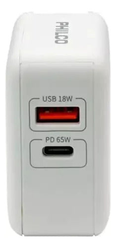 Cargador Usb A Y C Super Rapido 65w Enchufe 110v Y 220v