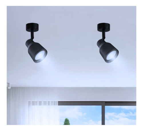 Aplique Foco Porta Ampolleta Dicroica Gu10 Moderno Dirigible - Deus Group