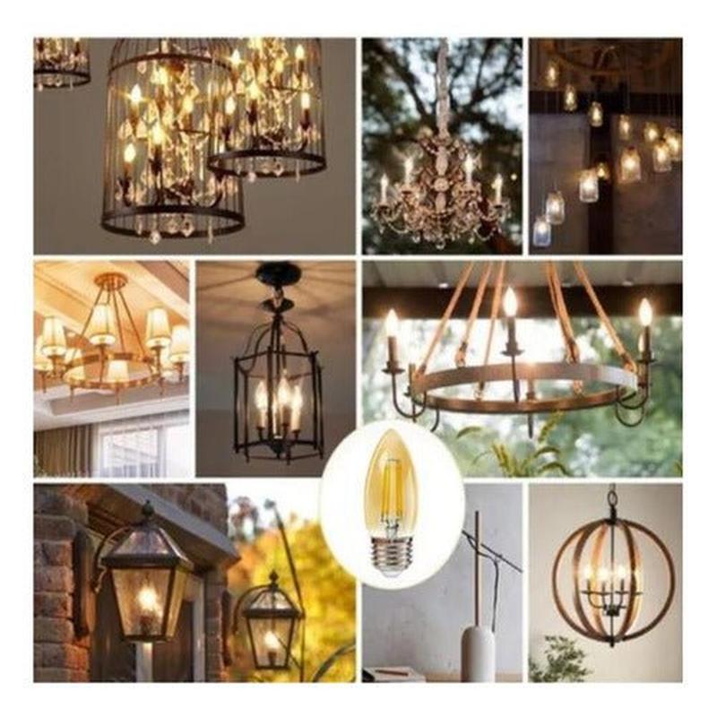 Ampolleta LED Vela Vintage 4W E27 Rosca Normal 2700K Ámbar Luz Cálida - Mi tienda