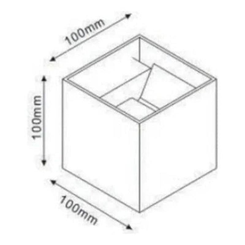 Aplique Led Cuadrado Doble Dirigible Luz Cálida 5w - Mi tienda