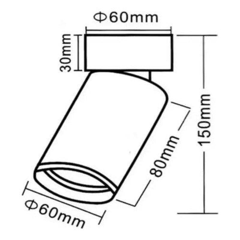 Aplique Porta Gu10 Dicroica Dirigible Sin Ampolleta - Mi tienda