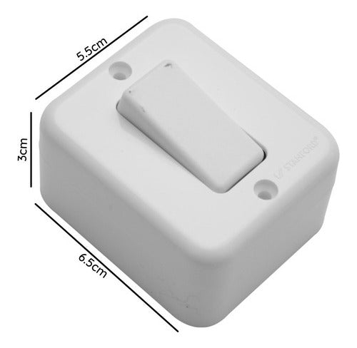 Casquete Sobrepuesto Interruptor Simple 9/12 16a 250v