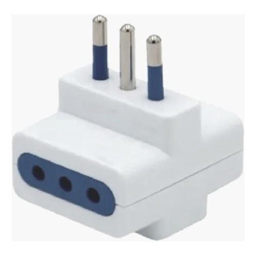 Enchufe Adaptador Triple Blanco 1500w 250v 10a Certificado - Mi tienda