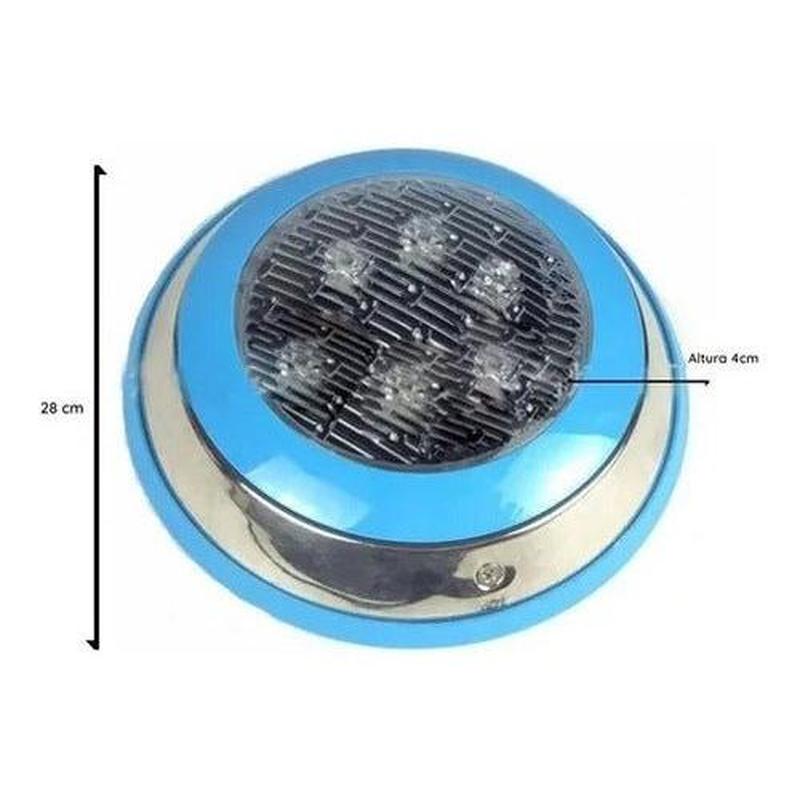 Foco Luz Led Piscina Rgb Control 18w Ac24v + Fuente De Poder - Mi tienda