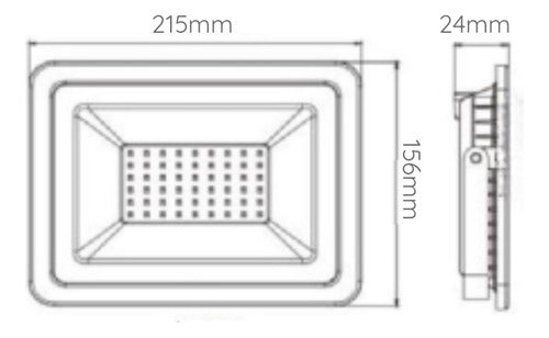 Foco Proyector De Area Led 100w Exterior Sec