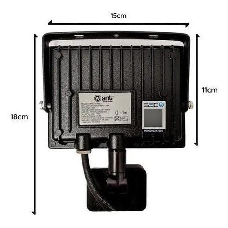 Foco Proyector De Area Led Con Sensor 30w Sec Exterior - Mi tienda