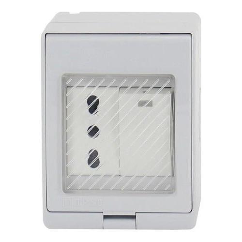 Interruptor 9/12 Tomacorriente 10/16 Simple Hydrobox Sec - Mi tienda