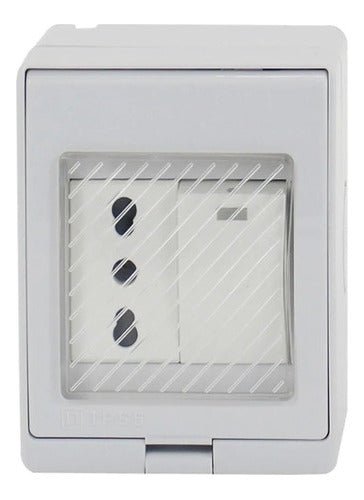 Interruptor 9/12 Tomacorriente 10/16 Simple Hydrobox Sec - Mi tienda