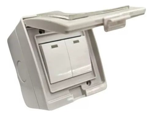 Interruptor Doble 9/12a S/p Hydrobox Exterior Ip55 250v Sec - Mi tienda