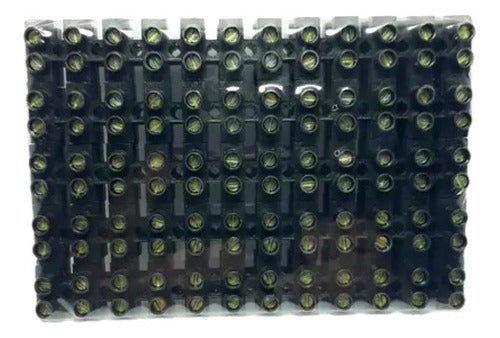 Pack 10 Regletas De Conexión Plástica 12 Polos 4mm - Mi tienda