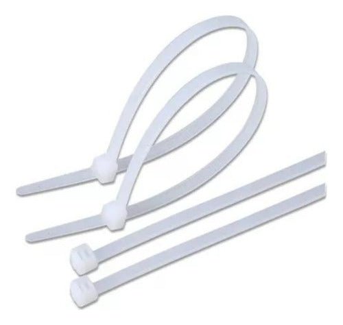 Pack 100 Amarra Cable Plástico 200x3.6mm Blanco 18kg