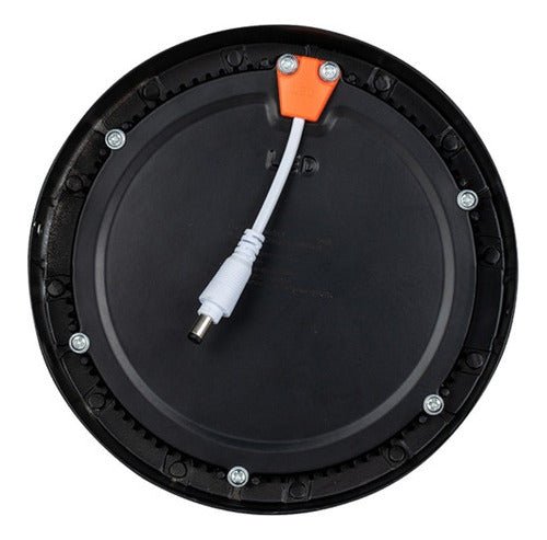 Panel Led Negro Sobrepuesto Redondo 12w 3 Años De Garantía