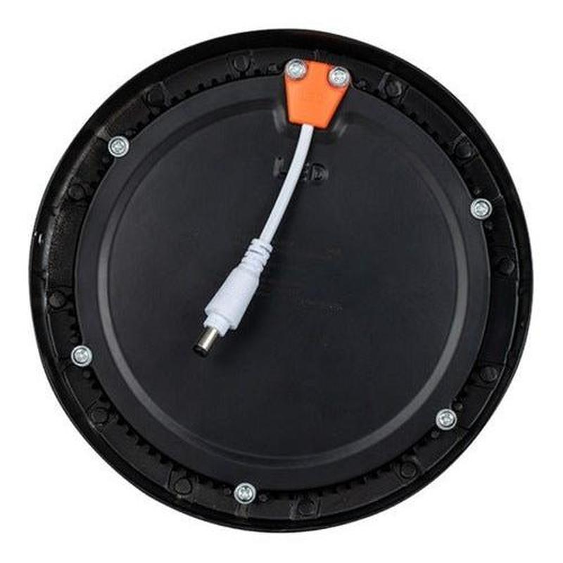 Panel Led Negro Sobrepuesto Redondo 12w 3 Años De Garantía - Mi tienda