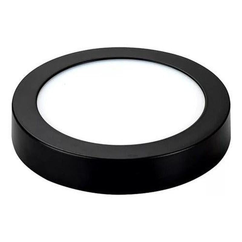 Panel Led Negro Sobrepuesto Redondo 18w 3 Años Garantía - Mi tienda