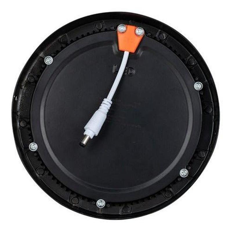 Panel Led Negro Sobrepuesto Redondo 18w 3 Años Garantía - Mi tienda
