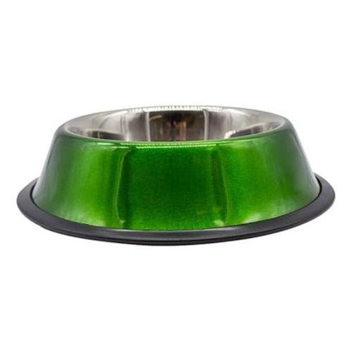 Plato Comedero Aluminio Colores Para Mascotas Medianas - Mi tienda