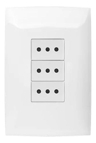 Tomacorriente Enchufe Hembra Triple Blanco 220v Certificado - Mi tienda