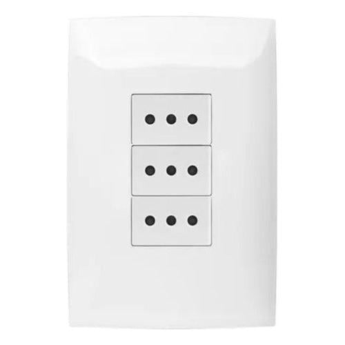 Tomacorriente Enchufe Hembra Triple Blanco 220v Certificado - Mi tienda