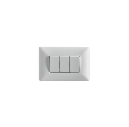 Interruptor Triple 220v Certificado Encendido Apagado Sec Stanford Blanco