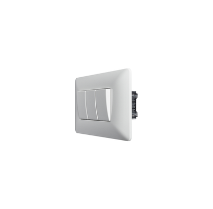 Interruptor Triple 220v Certificado Encendido Apagado Sec Stanford Blanco