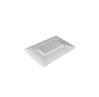 Interruptor Triple 220v Certificado Encendido Apagado Sec Stanford Blanco