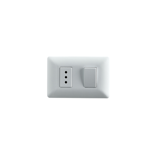 Interruptor Luz Con Tomacorriente Muro Simple Certificado