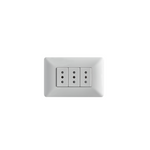 Tomacorriente Enchufe Hembra Triple 220v Certificado Sec Stanford Blanco