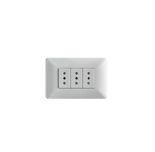 Tomacorriente Enchufe Hembra Triple 220v Certificado Sec Stanford Blanco