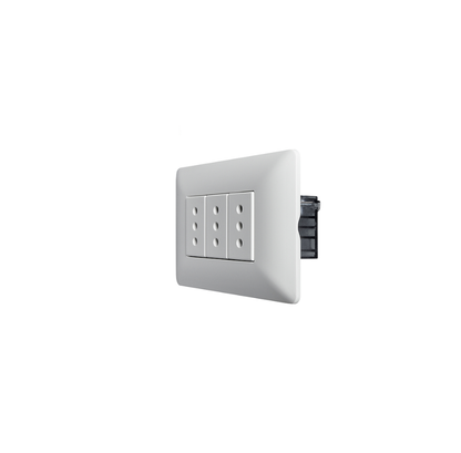 Tomacorriente Enchufe Hembra Triple 220v Certificado Sec Stanford Blanco