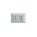 Enchufe Tomacorriente Doble Simple Y Bipaso 10/16 220v Sec Stanford Blanco