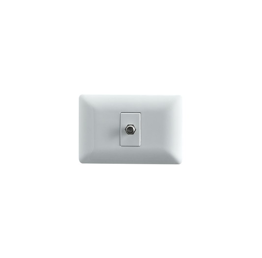 Toma Coaxial Rg6 Tv Video Armado Hembra Embutido Stanford Blanco