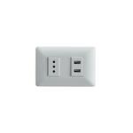 Tomacorriente Simple Con Doble USB Sec 10a 250v Stanford Blanco