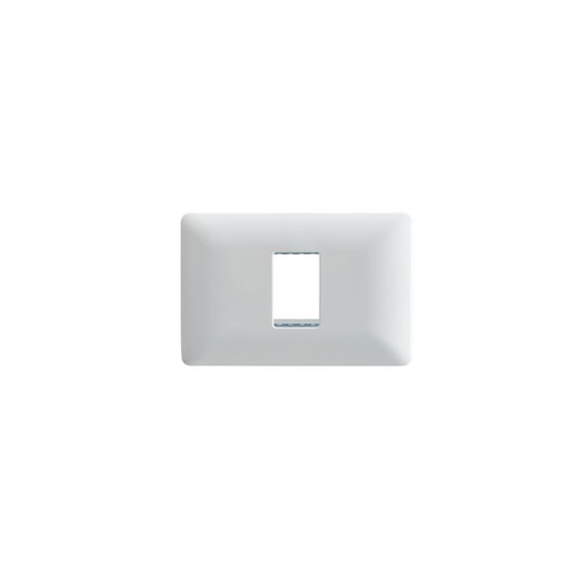 Placa Simple Base Soporte Modulo Tomacorriente Interruptor Stanford Blanco