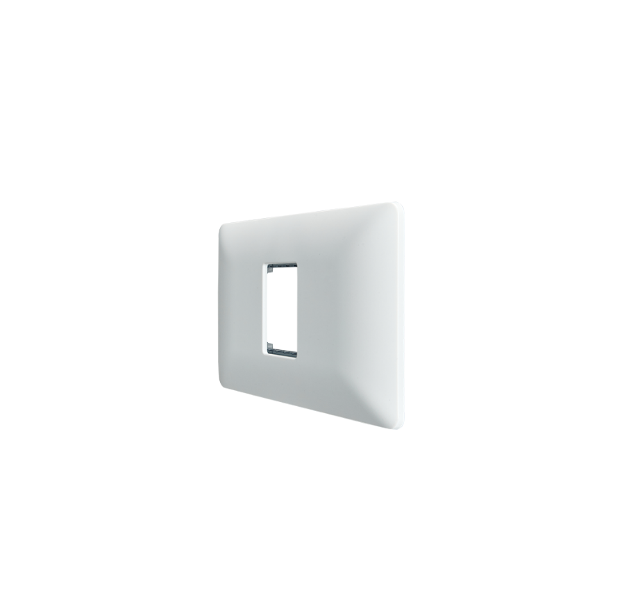 Placa Simple Base Soporte Modulo Tomacorriente Interruptor Stanford Blanco